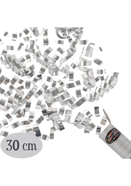 Buğz Gümüş Renk Konfeti 30 cm