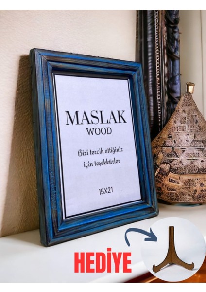 Ahşap Renkli Çerçeve 15X21