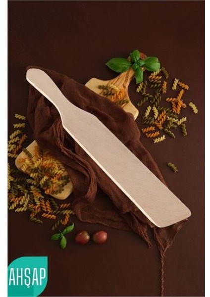 Ahşap Bisleç Çevirgeç Doğal Gürgen Ağacı