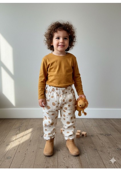 Pamuklu Gabardin Puantiyeli Pantolon