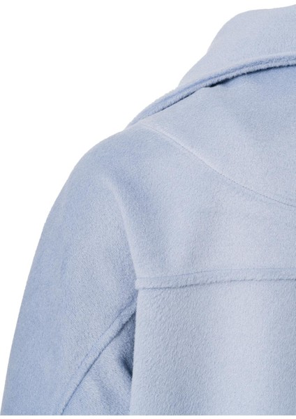 Mirelle Dik Yaka Kaşe Kaban Açık Mavi indirimleri