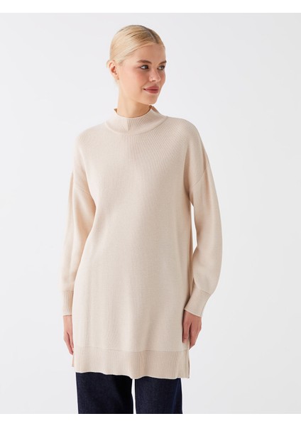 Yeni Sezon Yarım Balıkçı Yaka Oversize Kadın Triko Tunik fiyatları