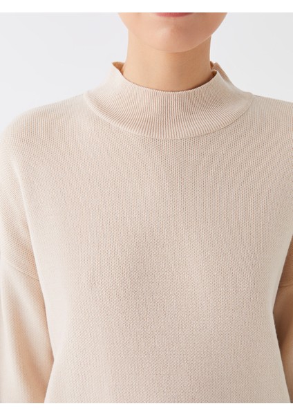 Yeni Sezon Yarım Balıkçı Yaka Oversize Kadın Triko Tunik fırsatları