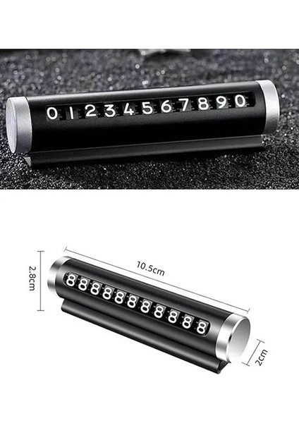 Xm Siyah Metal Kasa Numara Çevirmeli Araç Içi Telefon Numaratör Park Numarası Parkmatik Oto Aksesur indirimleri