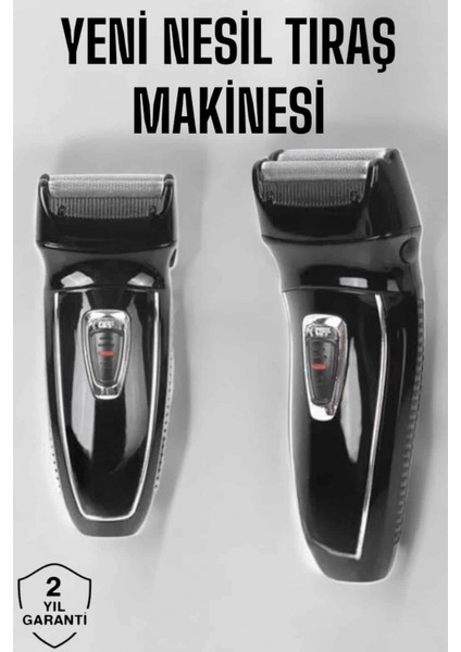 Şarjlı Paslanmaz Çelik Bıçaklı ve Kablosuz Saç Sakal Tıraş Makinesi