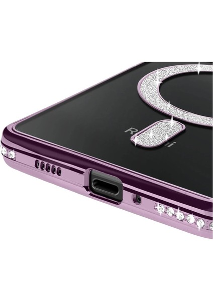 Xiaomi Redmi 14C Joke Simli Magneticsafe Kılıf - Derin Mor modelleri