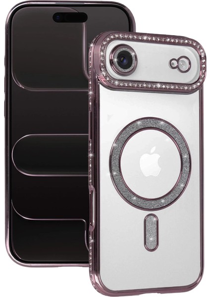 Apple Iphone 17 Air Joke Simli Magneticsafe Kılıf - Pembe