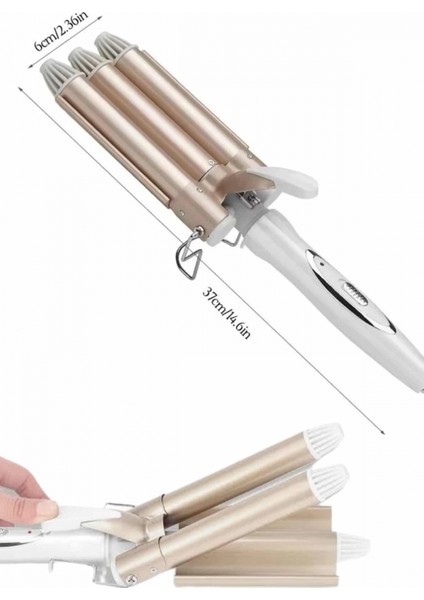 Saç Şekillendirici Wag Maşa Üçlü Yüksek Isı Ayarlı Seramik Kaplama modelleri