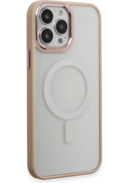 iPhone 15 Pro Max Kılıf Room Magneticsafe Silikon - Pudra