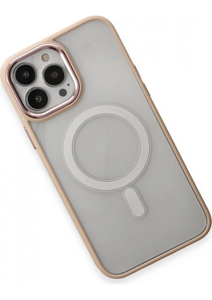 iPhone 15 Pro Max Kılıf Room Magneticsafe Silikon - Pudra modelleri