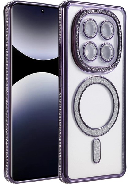 Xiaomi Redmi Note 14 Pro 4g Joke Simli Magneticsafe Kılıf - Derin Mor