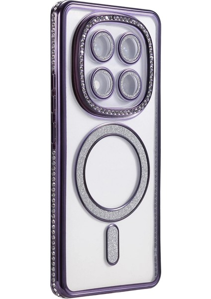 Xiaomi Redmi Note 14 Pro 4g Joke Simli Magneticsafe Kılıf - Derin Mor modelleri