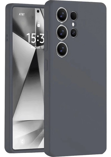 Samsung Galaxy S25 Ultra Kılıf Nano Içi Kadife Silikon - Gri