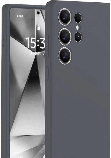 Samsung Galaxy S25 Ultra Kılıf Nano Içi Kadife Silikon - Gri modelleri