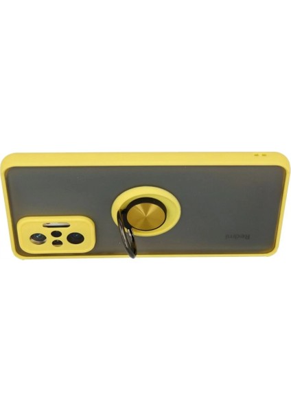 Xiaomi Redmi Note 10 Pro Kılıf Montreal Yüzüklü Silikon Kapak - Sarı modelleri