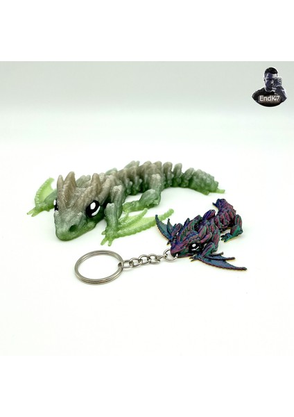 Grass Wyvern + Anahtarlık - Mafsallı - Yerinde Baskı - Destek Yok