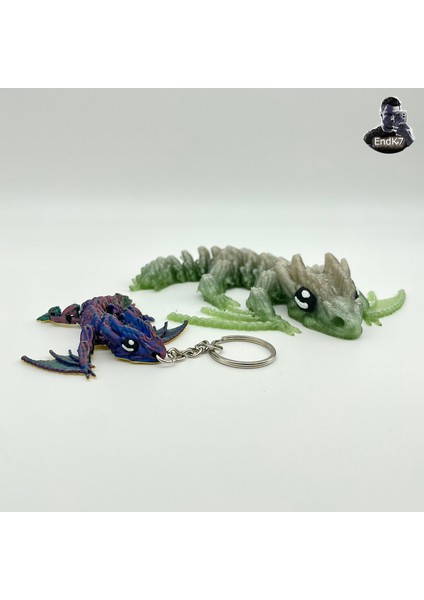 Grass Wyvern + Anahtarlık - Mafsallı - Yerinde Baskı - Destek Yok modelleri