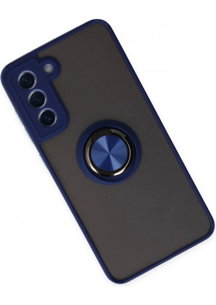 Samsung Galaxy S21 Fe Kılıf Montreal Yüzüklü Silikon Kapak - Lacivert fiyatları