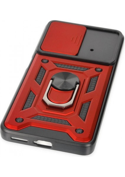 Xiaomi Poco X4 Pro 5g Kılıf Pars Lens Yüzüklü Silikon - Kırmızı indirimleri