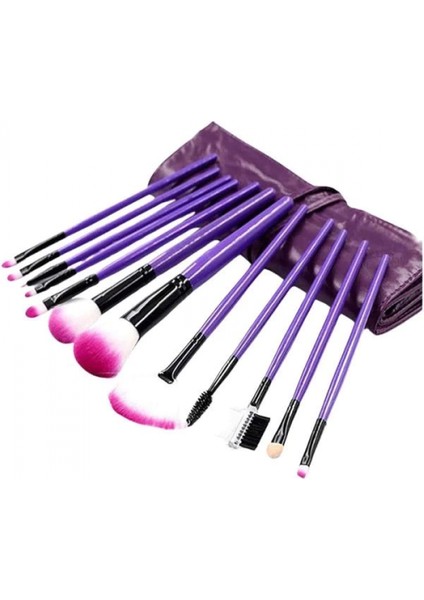 12 Parça Yumuşak Uçlu Makyaj Fırça Set-Göz ve Yüz Makyajı Için Fırça Seti Profesyonel Makyaj Seti fırsatları