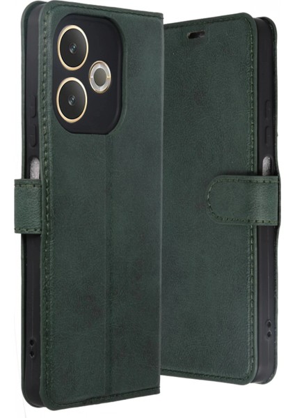 Oppo A5 Pro 4g Trend S Plus Kapaklı Kılıf - Yeşil