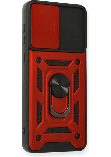 Samsung Galaxy A02 Kılıf Pars Lens Yüzüklü Silikon - Kırmızı fiyatları