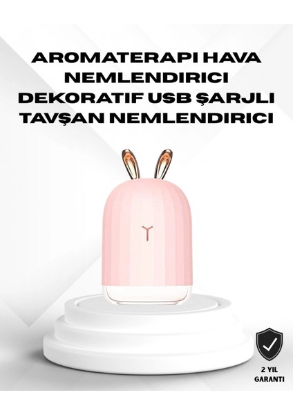 Ultrasonik Hava Nemlendirici 200 ml Aroma Difüzör LED Işıklı Sessiz