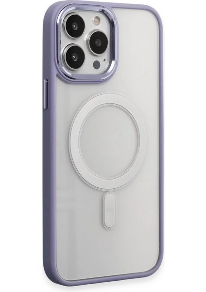 iPhone 15 Pro Max Kılıf Room Magneticsafe Silikon - Lila
