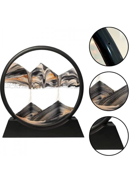 3D LED Işıklı Kum Saati Gece Lambası Hareketli Sulu Kum Saati Dekoratif modelleri