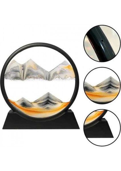 3D LED Işıklı Kum Saati Gece Lambası Hareketli Sulu Kum Saati Orta Boy fiyatları