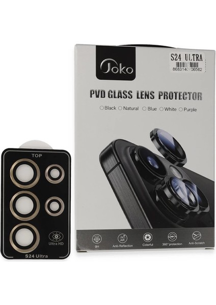 Joko Samsung Galaxy S24 Ultra Pvd Metal Kamera Lens - Gold