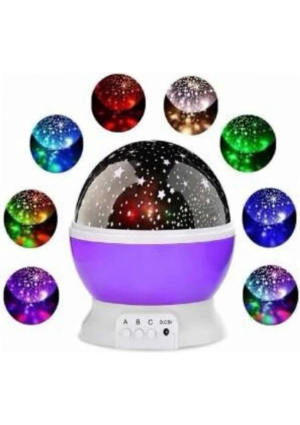 Yıldız Görünümlü Gece Lambası Renkli Masa Lambası Gökyüzü Projeksiyon modelleri