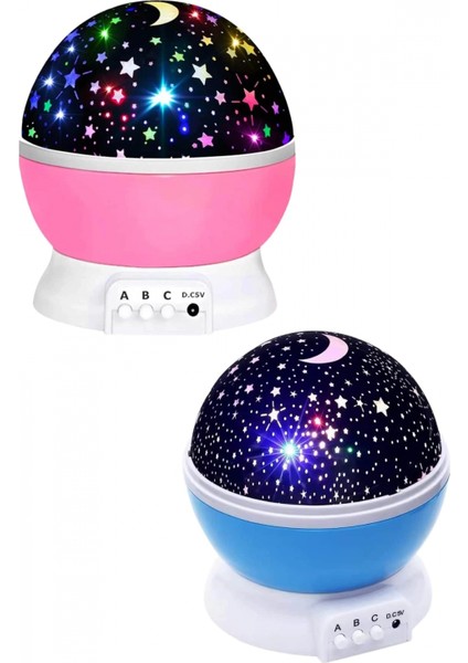 Yıldız Görünümlü Gece Lambası Renkli Masa Lambası Gökyüzü Projeksiyon indirimleri