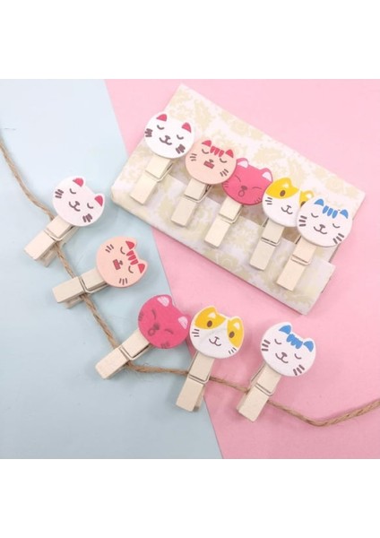 İpli Mandallı Kedili Fotoğraf Albümü Kedi Kafası Şekilli Mandal fiyatları