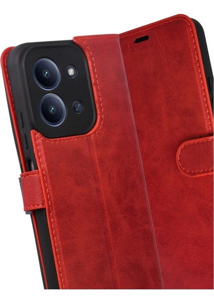 Xiaomi Redmi 15C 4g Trend S Plus Kapaklı Kılıf - Kırmızı modelleri