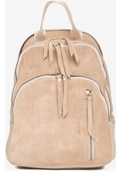 Kadın Bej Hakiki Deri Sırt Çantası 5K2CN98722 indirimleri