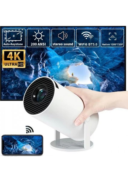 Ayaklı Projeksiyon Taşınabilir Mini Projektör Sinema Projektörü Android indirimleri