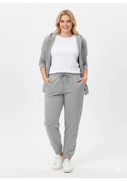 Kadın Büyük Beden Paçası Lastikli Eşofman Alt 21629