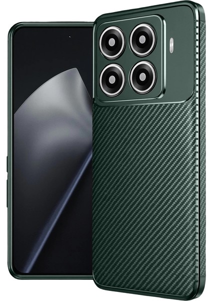 Xiaomi Mi 15T Pro Auto Focus Karbon Kapak - Koyu Yeşil