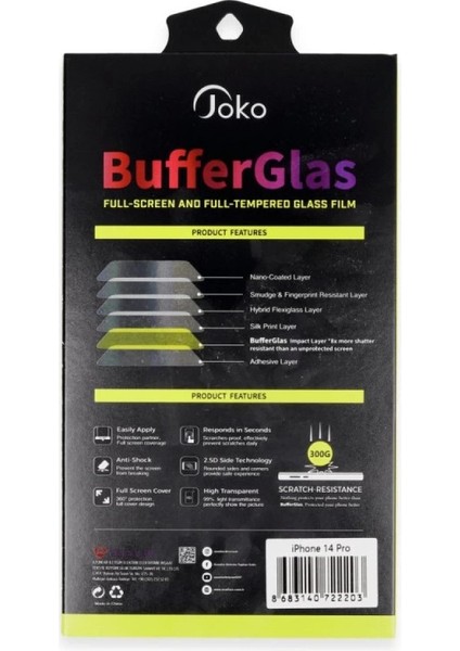 Joko Iphone 16 Pro Buffer Cam Ekran Koruyucu - Siyah fiyatları