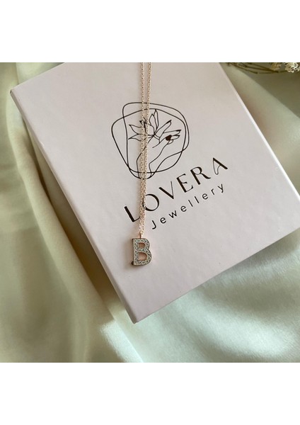 925 Ayar Gümüş Rose B Harfli Kolye Rose | Kadın Zarif Hediyelik Takı Şık Doğum Günü Hediyesi fiyatları