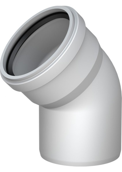 Pvc Atık Su Borusu 45 Derece 125 mm 10 Adet