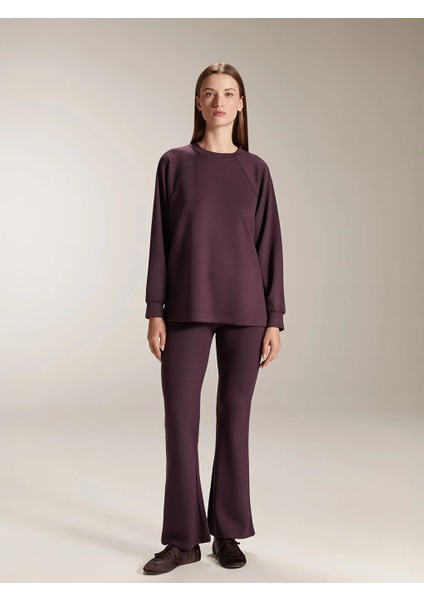 Lcwaıkıkı Classic Mürdüm Ispanyol Paça Kadın Tayt Pantolon