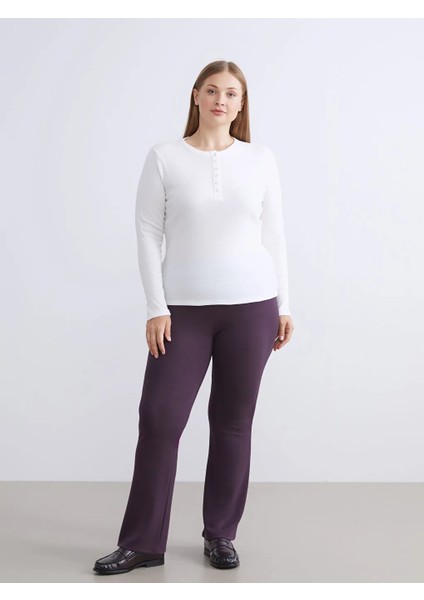 Lcwaıkıkı Classic Mürdüm Ispanyol Paça Kadın Tayt Pantolon fiyatları