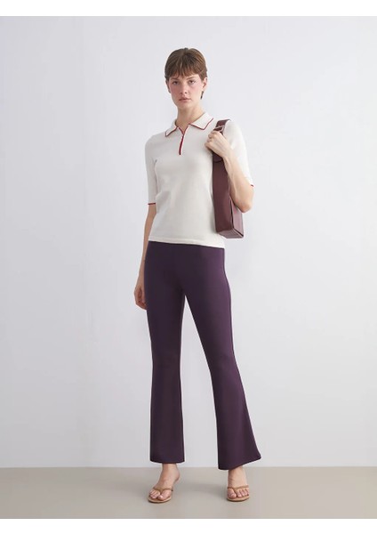 Lcwaıkıkı Classic Mürdüm Ispanyol Paça Kadın Tayt Pantolon modelleri