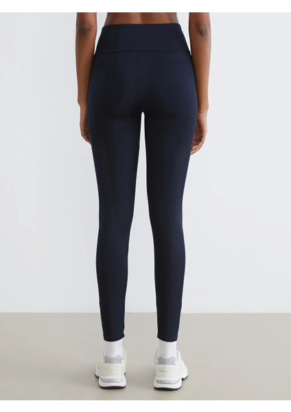 Koor Sport Lacivert Yüksek Bel Toparlayıcı Kadın Spor Tayt fırsatları