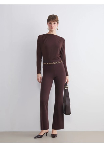 Lcwaıkıkı Classic Kahverengi Ispanyol Paça Kadın Tayt Pantolon modelleri