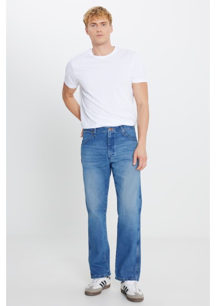 %100 Pamuk Bootcut Fit Cepli Jean Kot Denim Pantolon