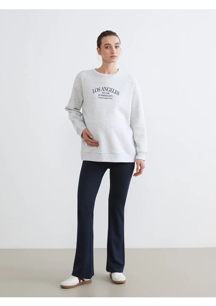 Lcw Comfort Lacivert Yüksek Bel Ispanyol Paça Kadın Tayt Pantolon