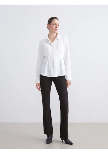 Lcw Eco Siyah Beli Lastikli Ispanyol Paça Kadın Tayt Pantolon